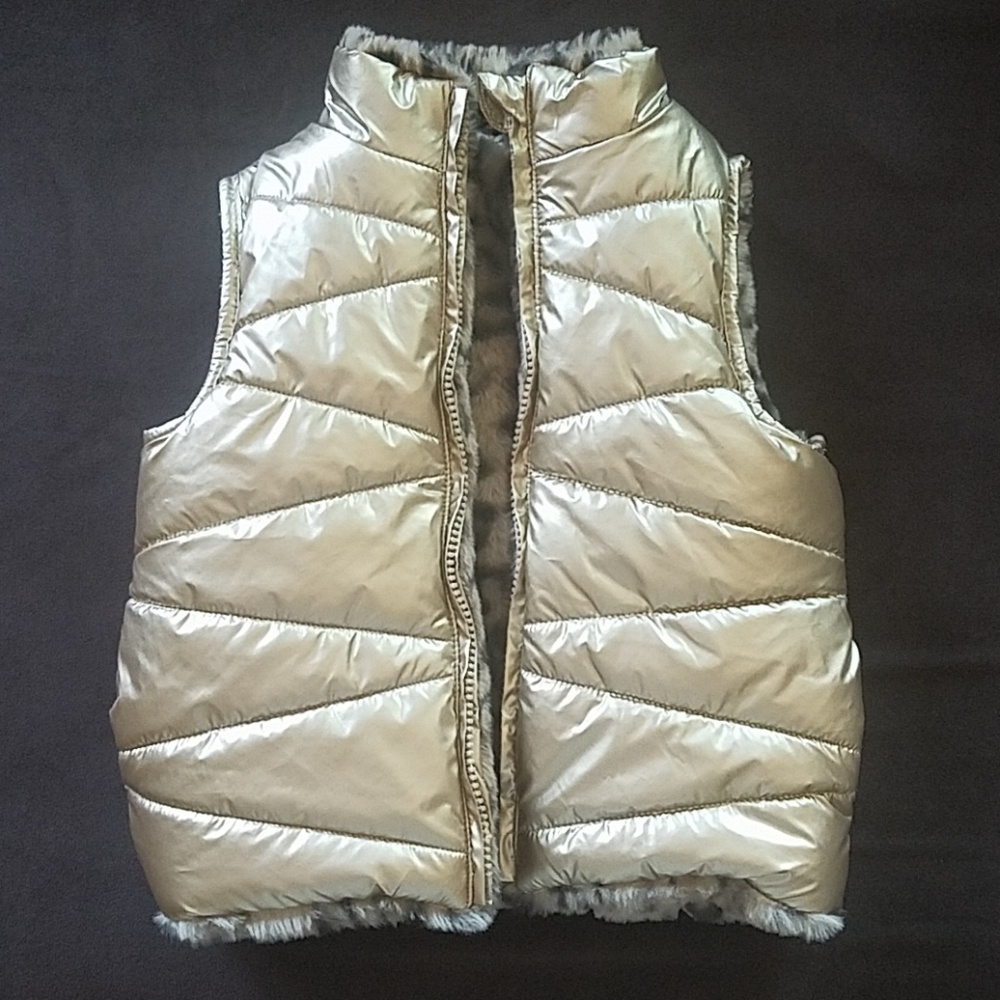 Reversible Leopard/Gold Vest
